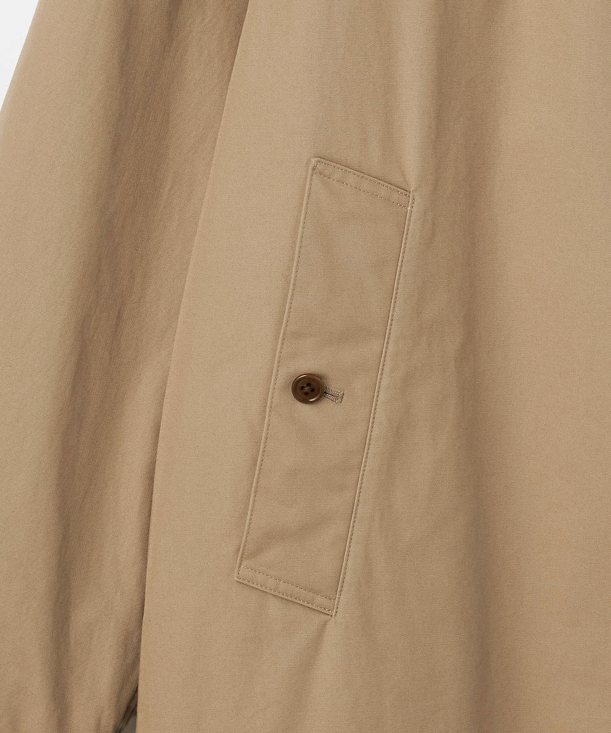 Cotton Gabardine One-piece collar raglan coat