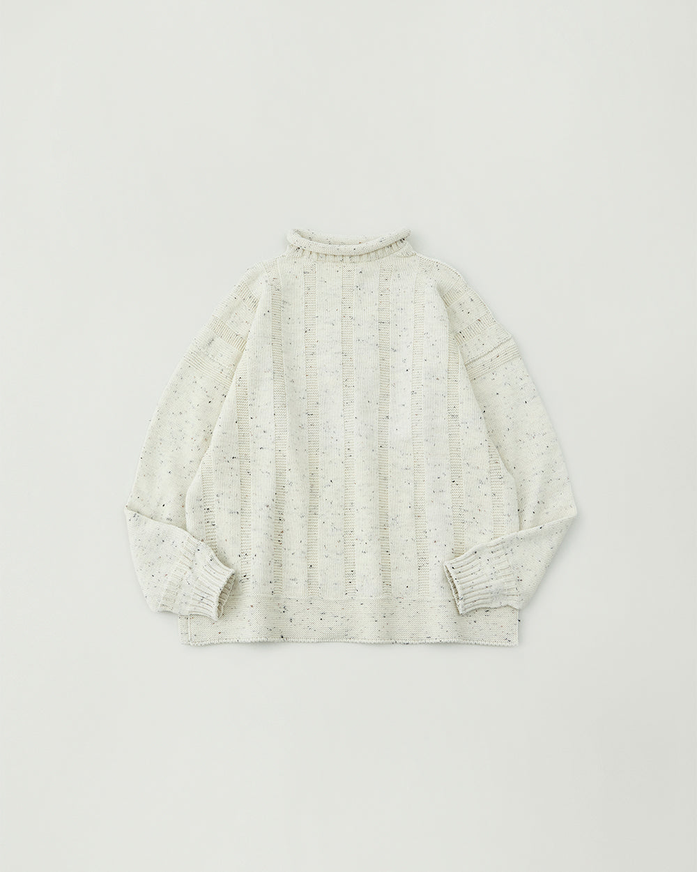 Merino Wool Roll Neck Sweater Made by GUERNSEY WOOLLENS