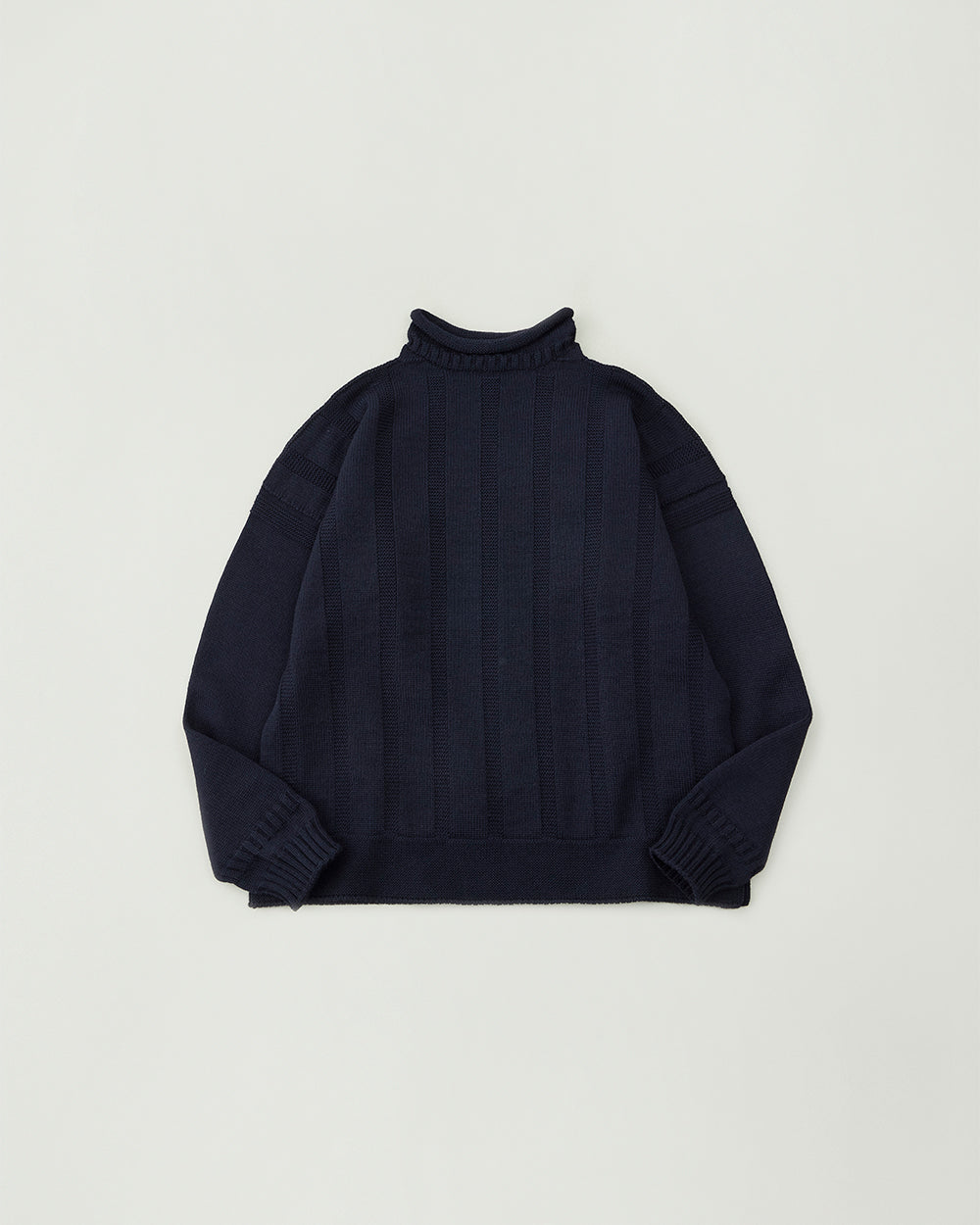 Merino Wool Roll Neck Sweater Made by GUERNSEY WOOLLENS