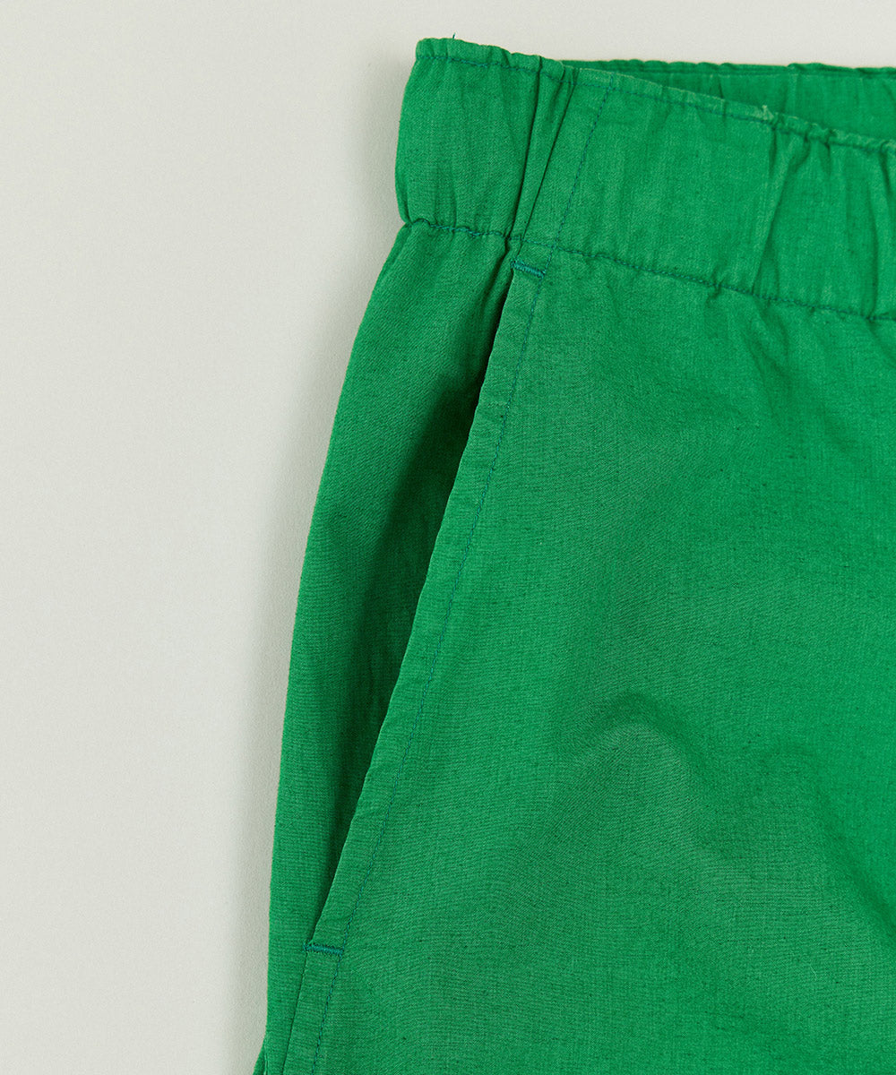Cotton Linen Typewriter Wide Easy Trousers