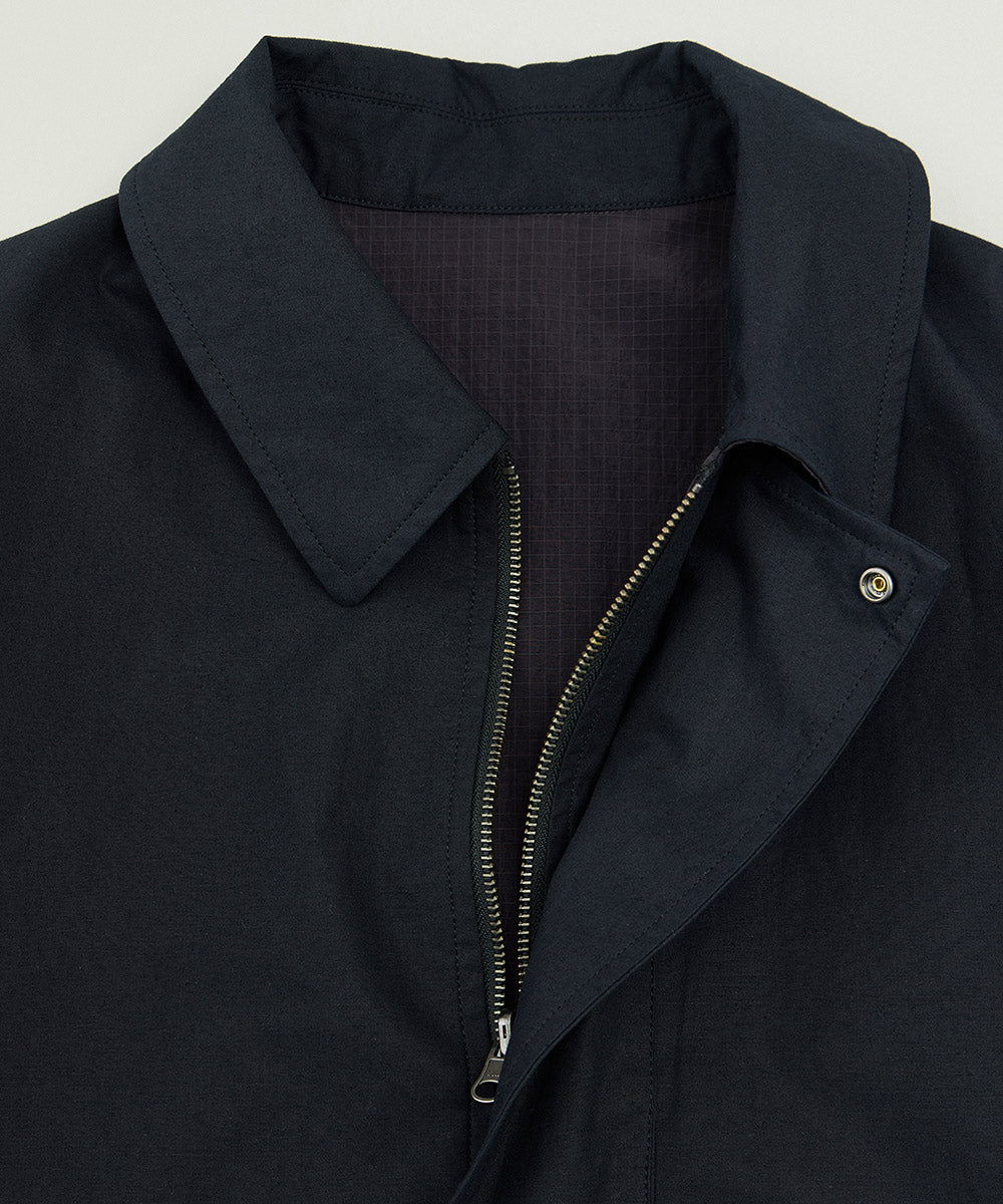 Cotton Linen Nylon Reversible Coat