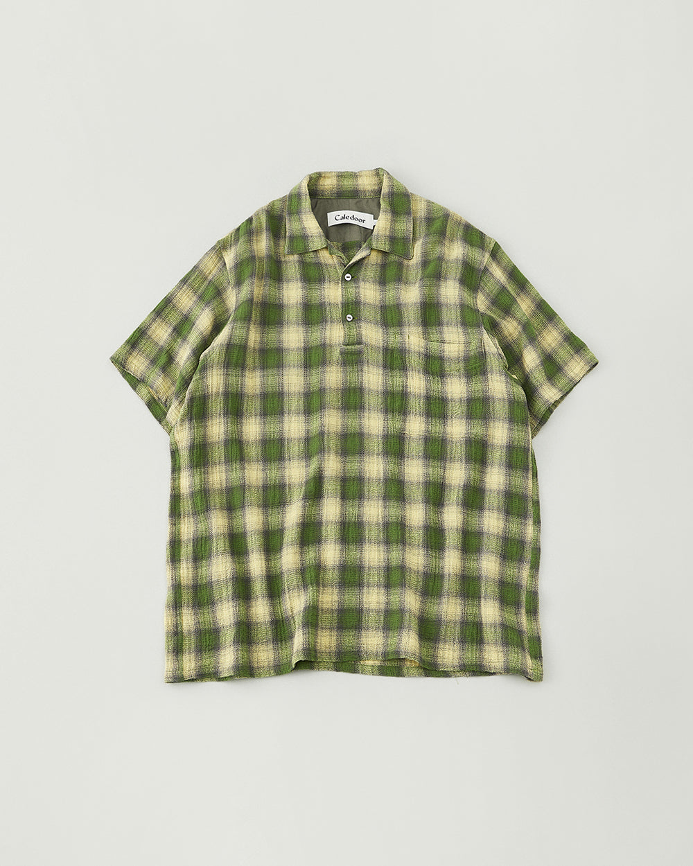 Panama Cloth Check Pullover Shirt