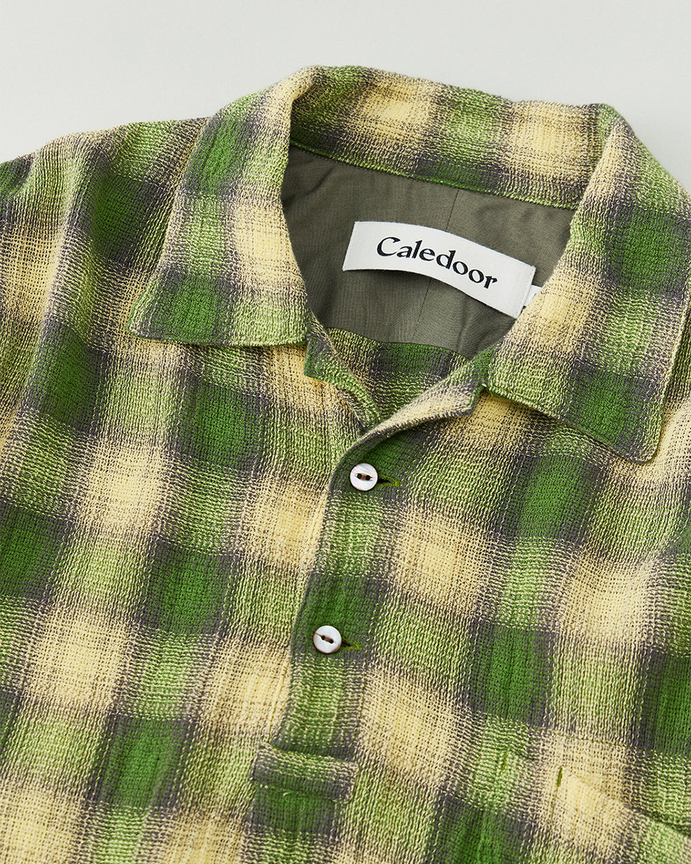 Panama Cloth Check Pullover Shirt