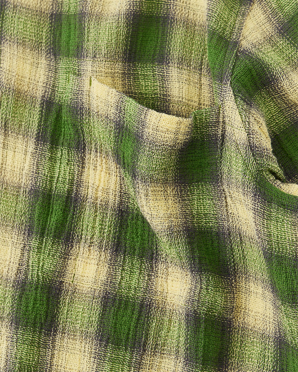 Panama Cloth Check Pullover Shirt