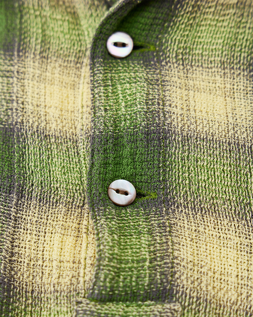 Panama Cloth Check Pullover Shirt