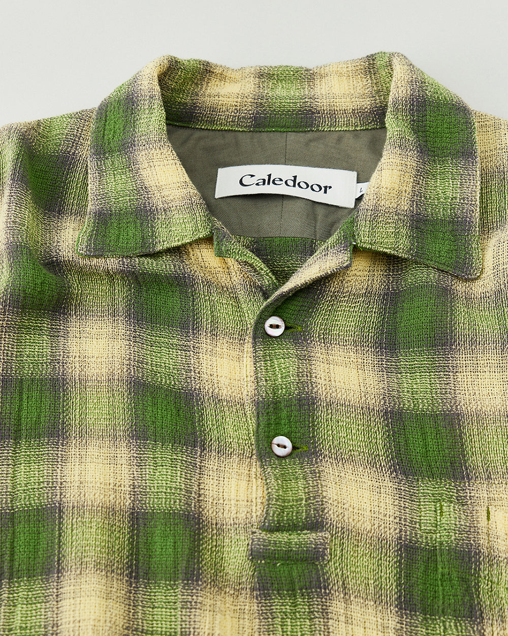 Panama Cloth Check Pullover Shirt