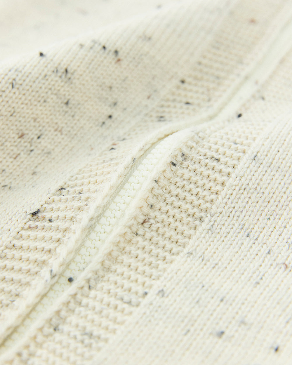 Merino Wool zip-up jumper Made by GUERNSEY WOOLLENS