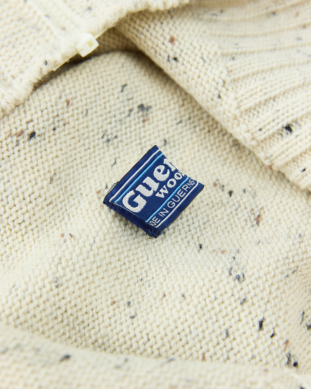 Merino Wool zip-up jumper Made by GUERNSEY WOOLLENS