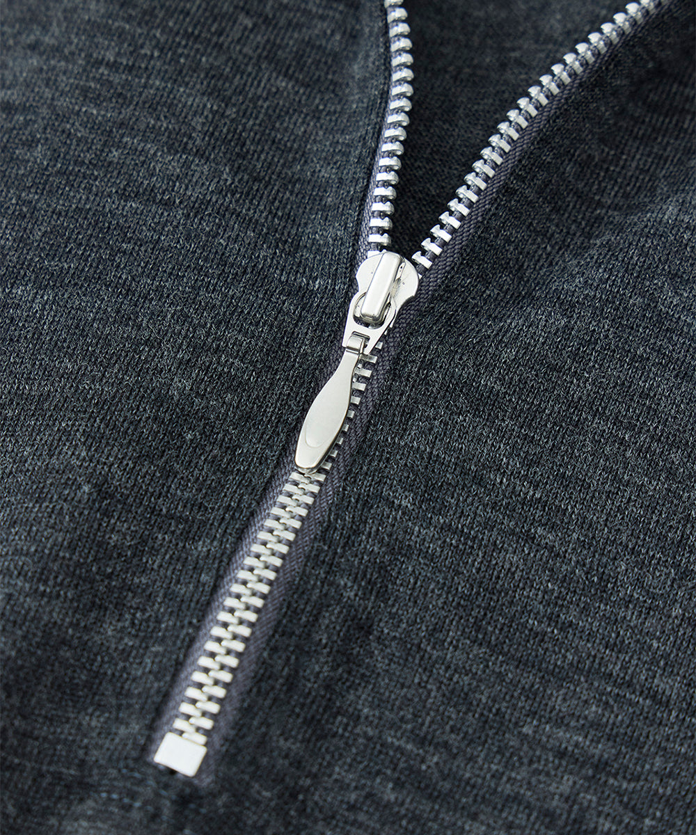 Merino Wool Half Zip Sweater