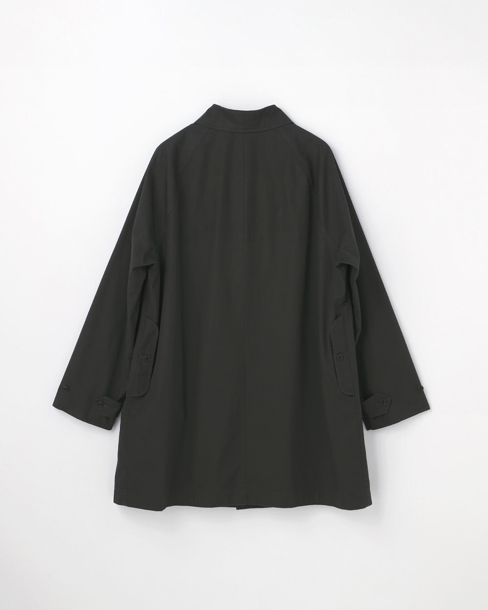 Cotton Gabardine One-piece collar raglan coat