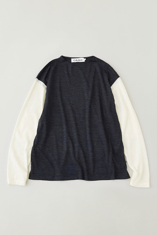 Merino Wool Long-Sleeve T-Shirt Contrast colour