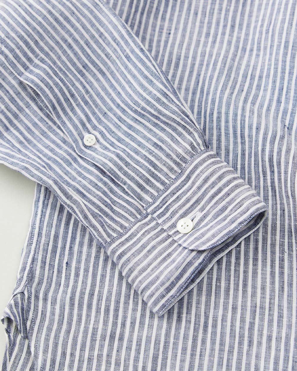 Grandad Collar Stripe Shirt