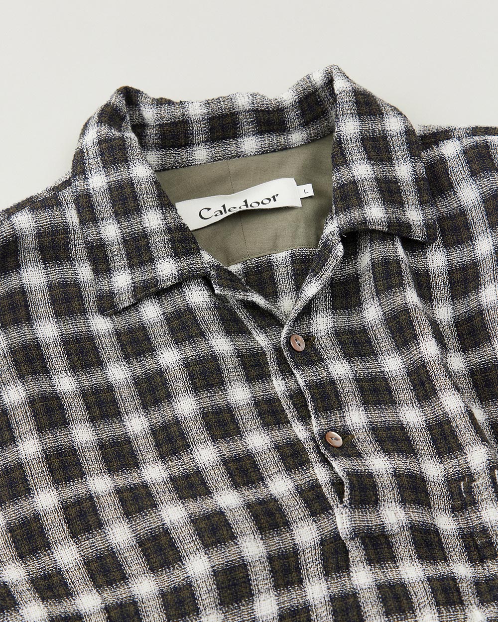 Panama Cloth Check Pullover Shirt