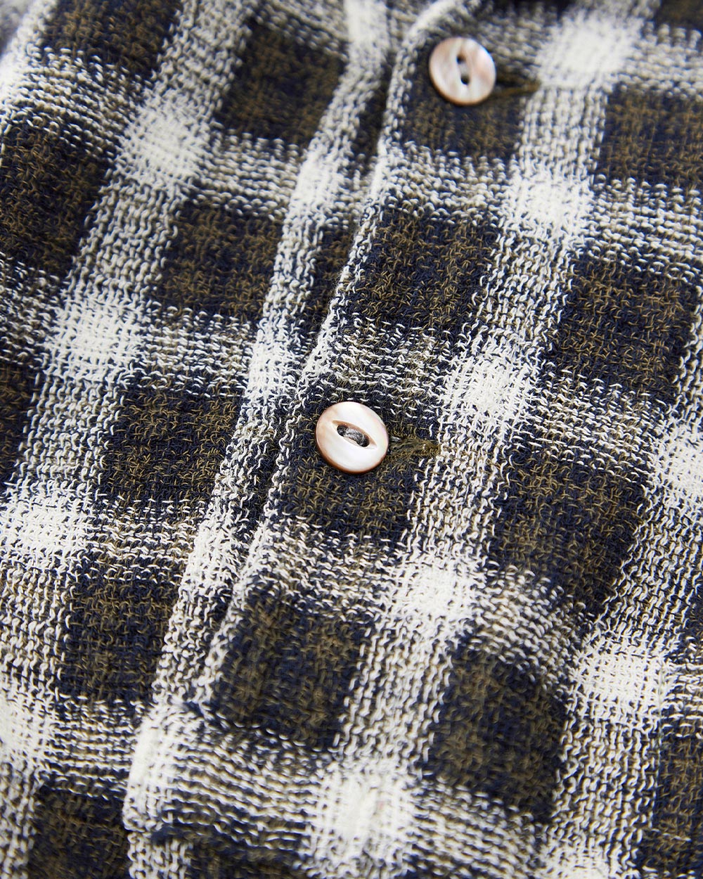 Panama Cloth Check Pullover Shirt