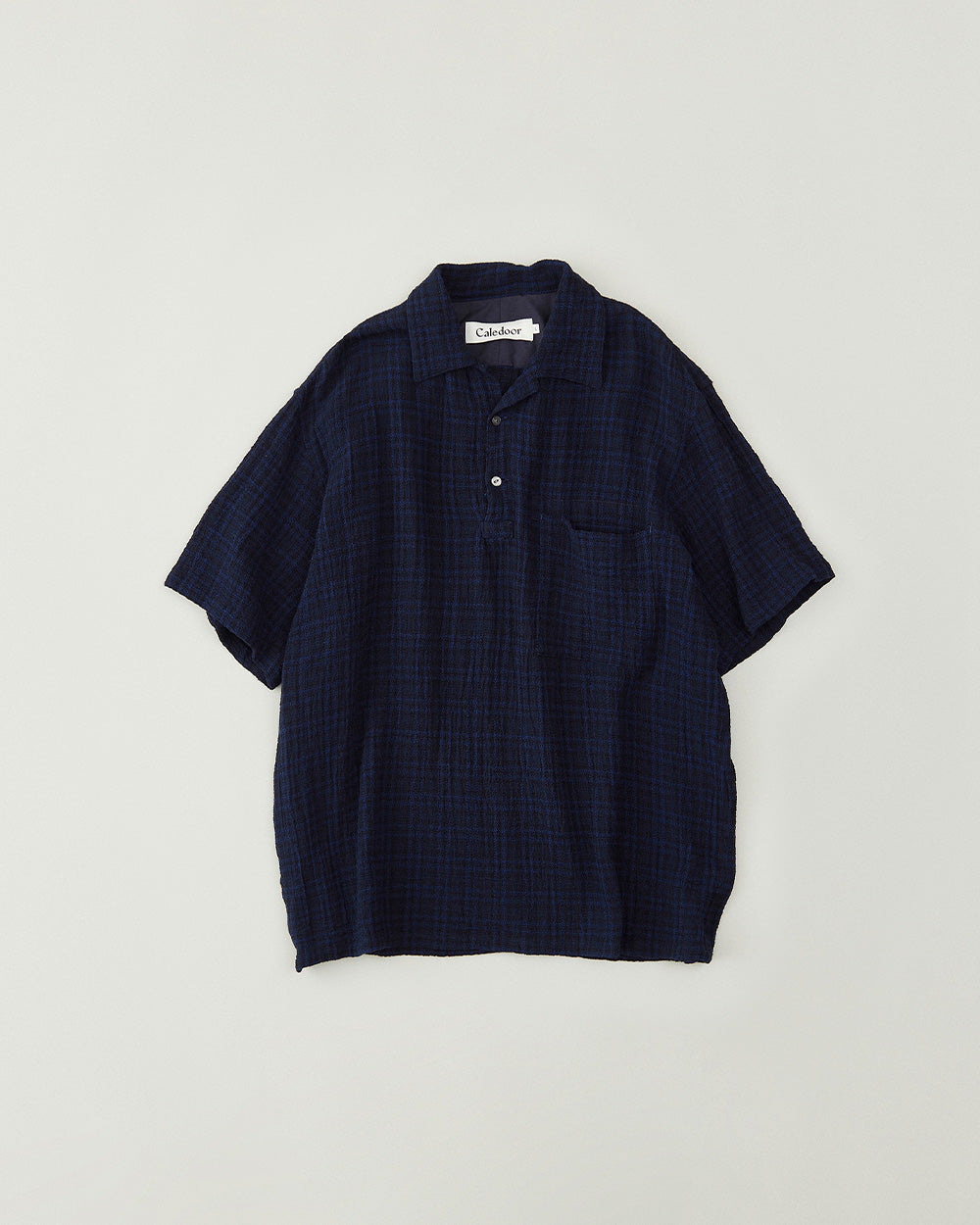 Panama Cloth Check Pullover Shirt