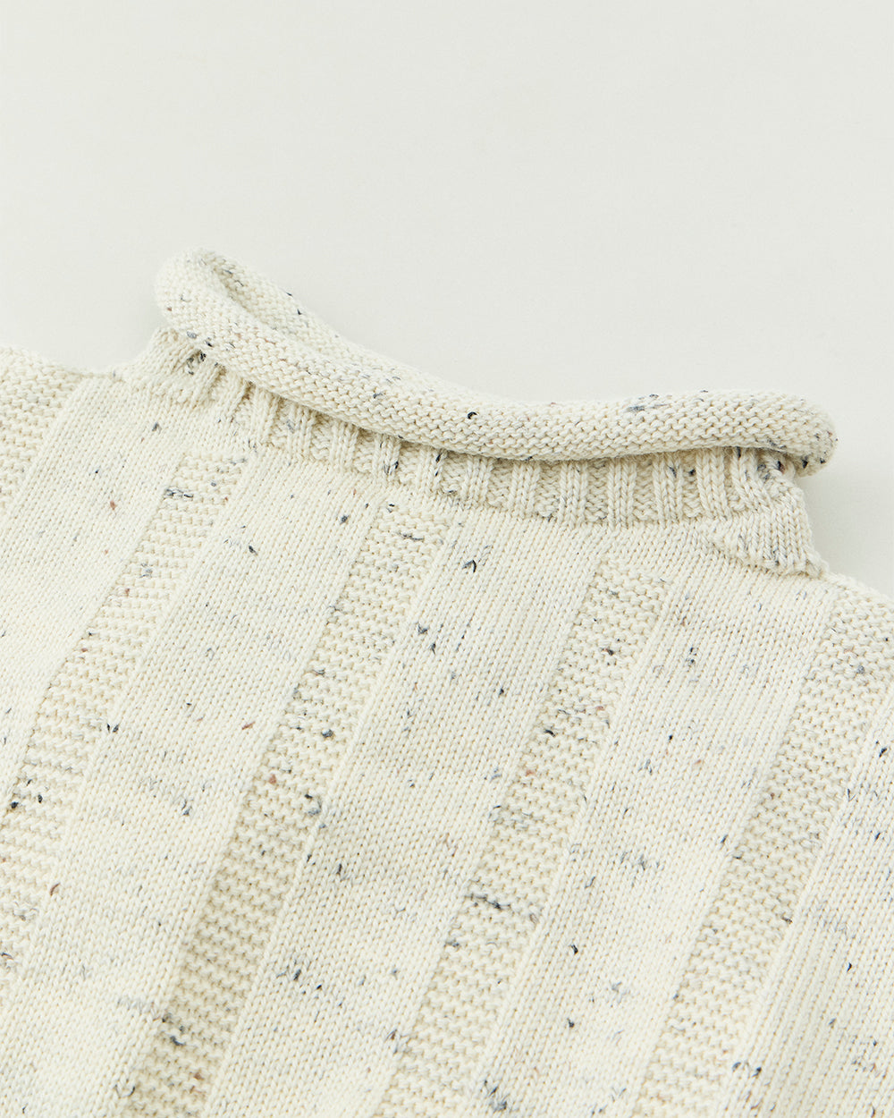 Merino Wool Roll Neck Sweater Made by GUERNSEY WOOLLENS