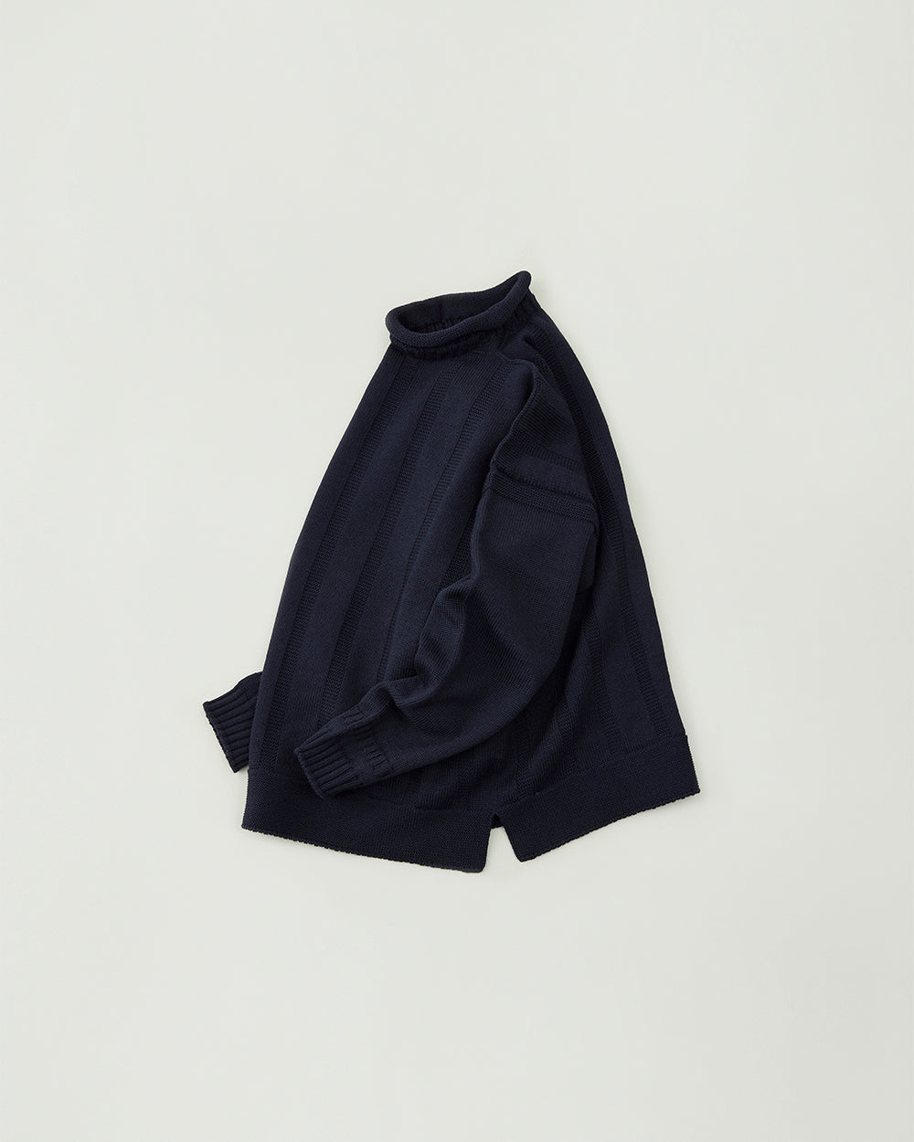 Merino Wool Roll Neck Sweater Made by GUERNSEY WOOLLENS