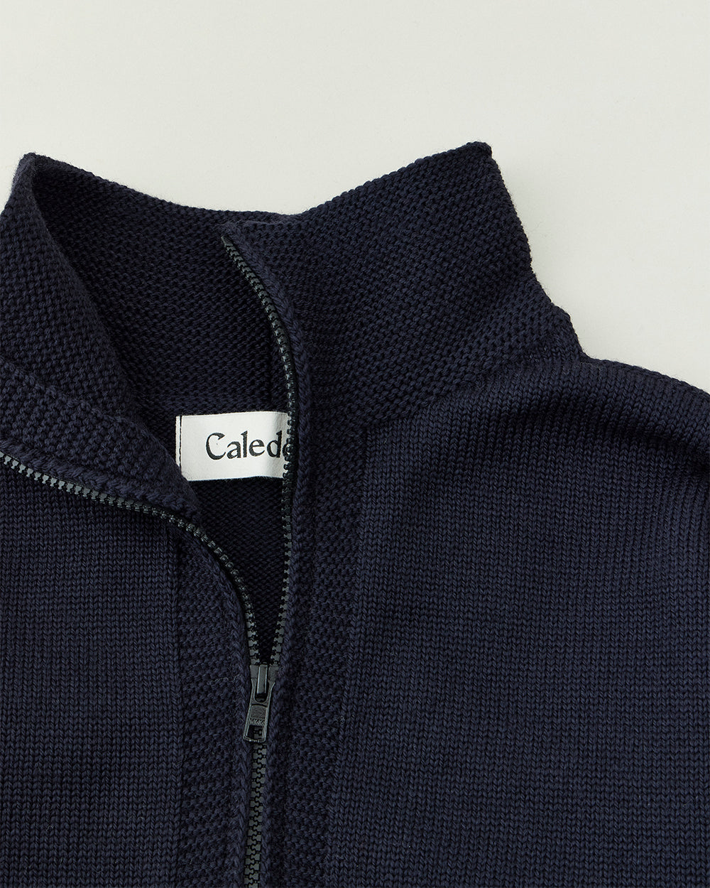 Merino Wool zip-up jumper Made by GUERNSEY WOOLLENS