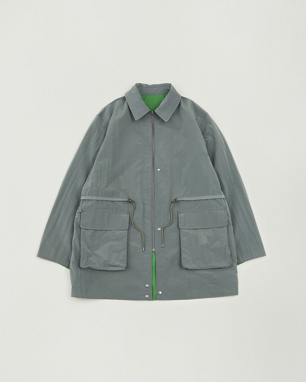 Cotton Linen Nylon Reversible Coat
