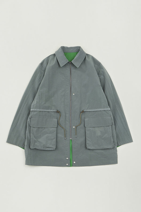 Cotton Linen Nylon Reversible Coat