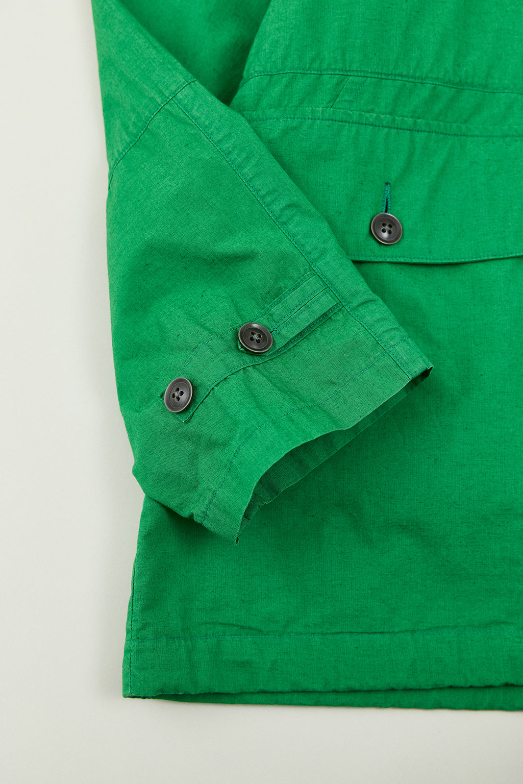 Cotton Linen Typewriter Hooded Smock