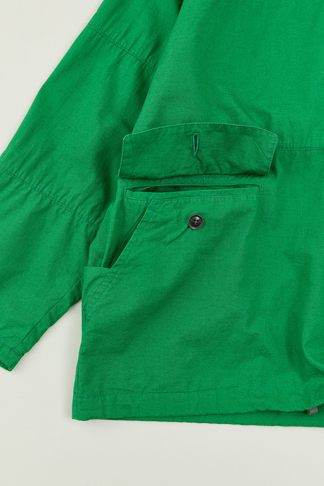 Cotton Linen Typewriter Hooded Smock