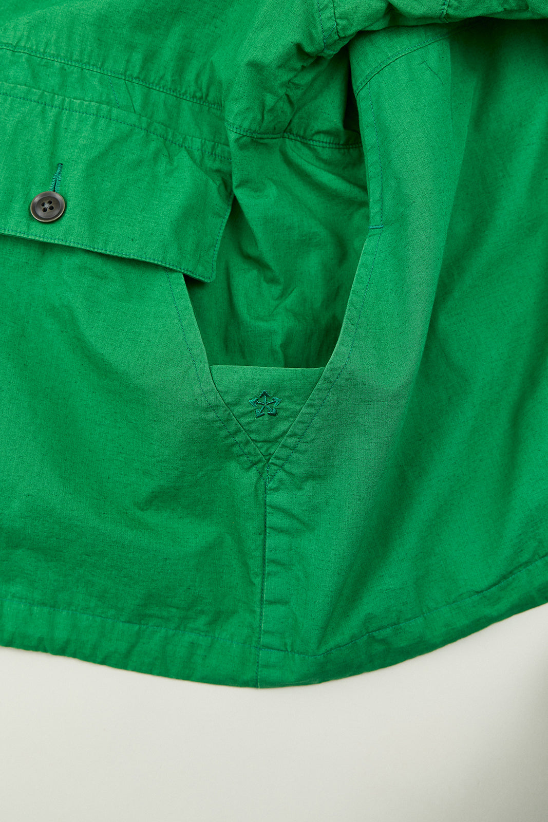 Cotton Linen Typewriter Hooded Smock