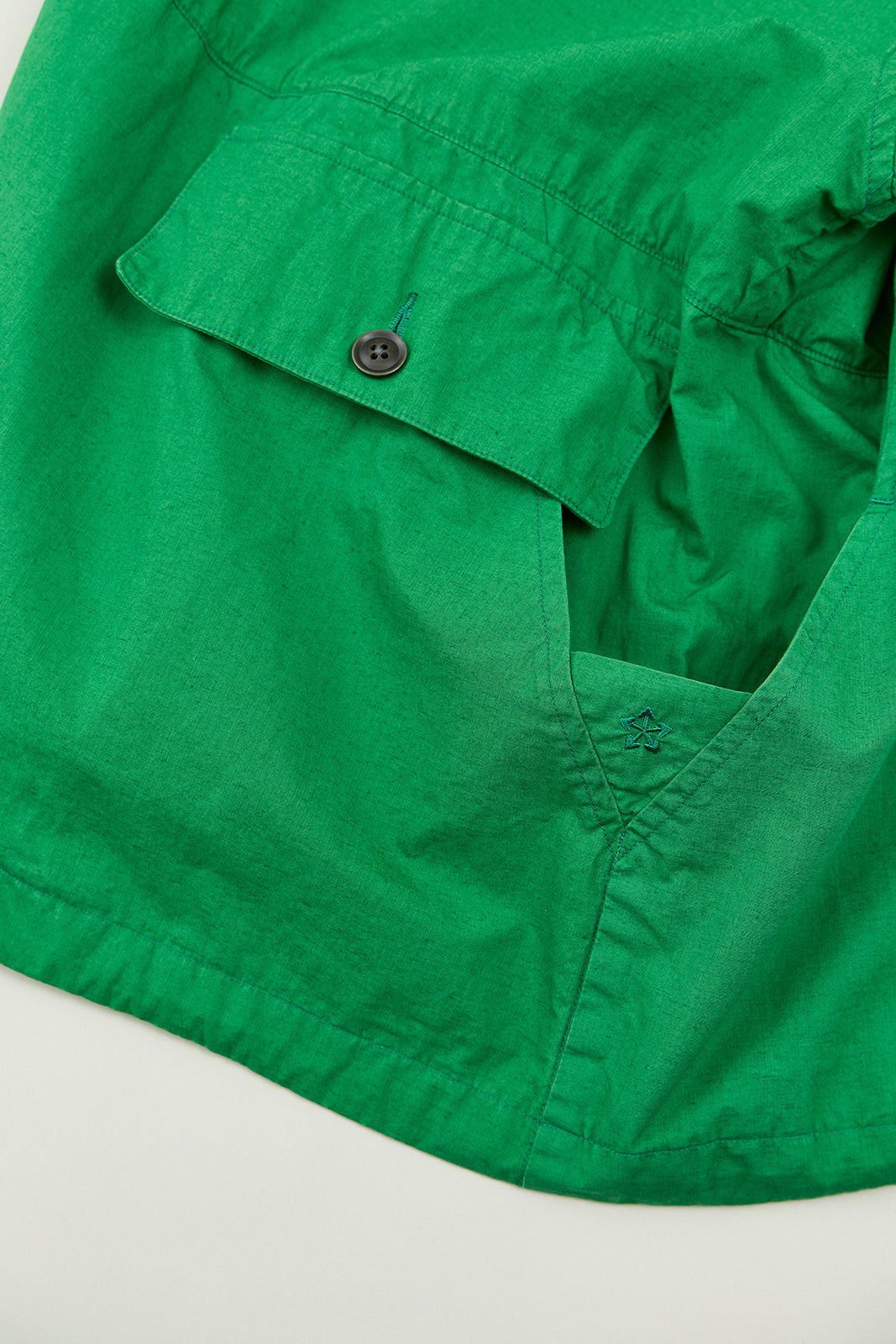 Cotton Linen Typewriter Hooded Smock