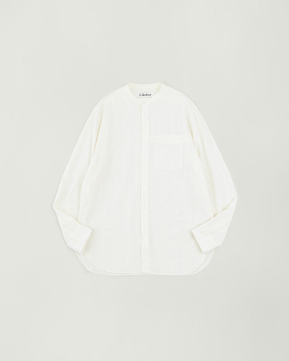 Grandad Collar Dobby Stripe Shirt