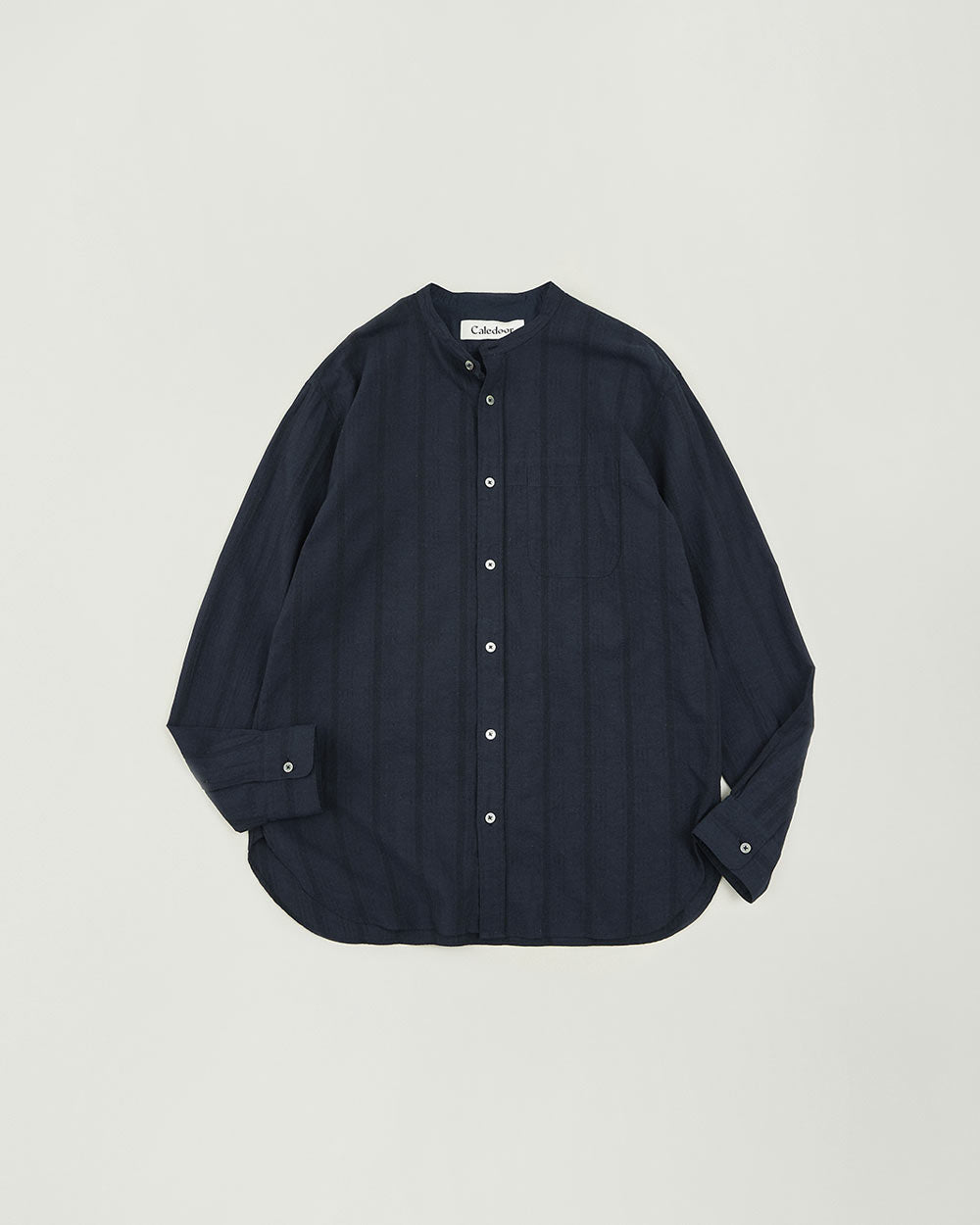 Grandad Collar Dobby Stripe Shirt