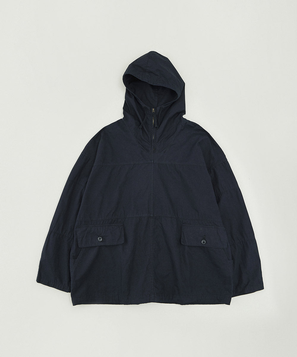 Cotton Linen Typewriter Hooded Smock