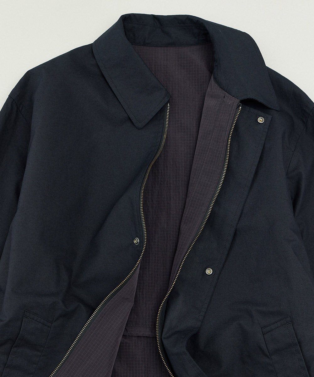 Cotton Linen Nylon Reversible Coat