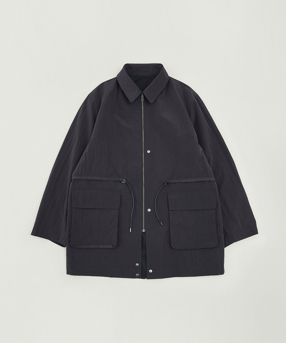 Cotton Linen Nylon Reversible Coat