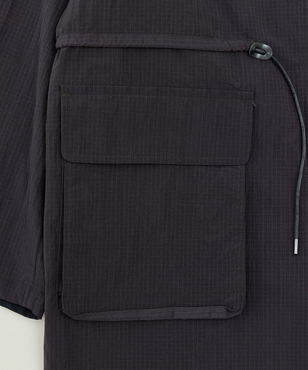 Cotton Linen Nylon Reversible Coat